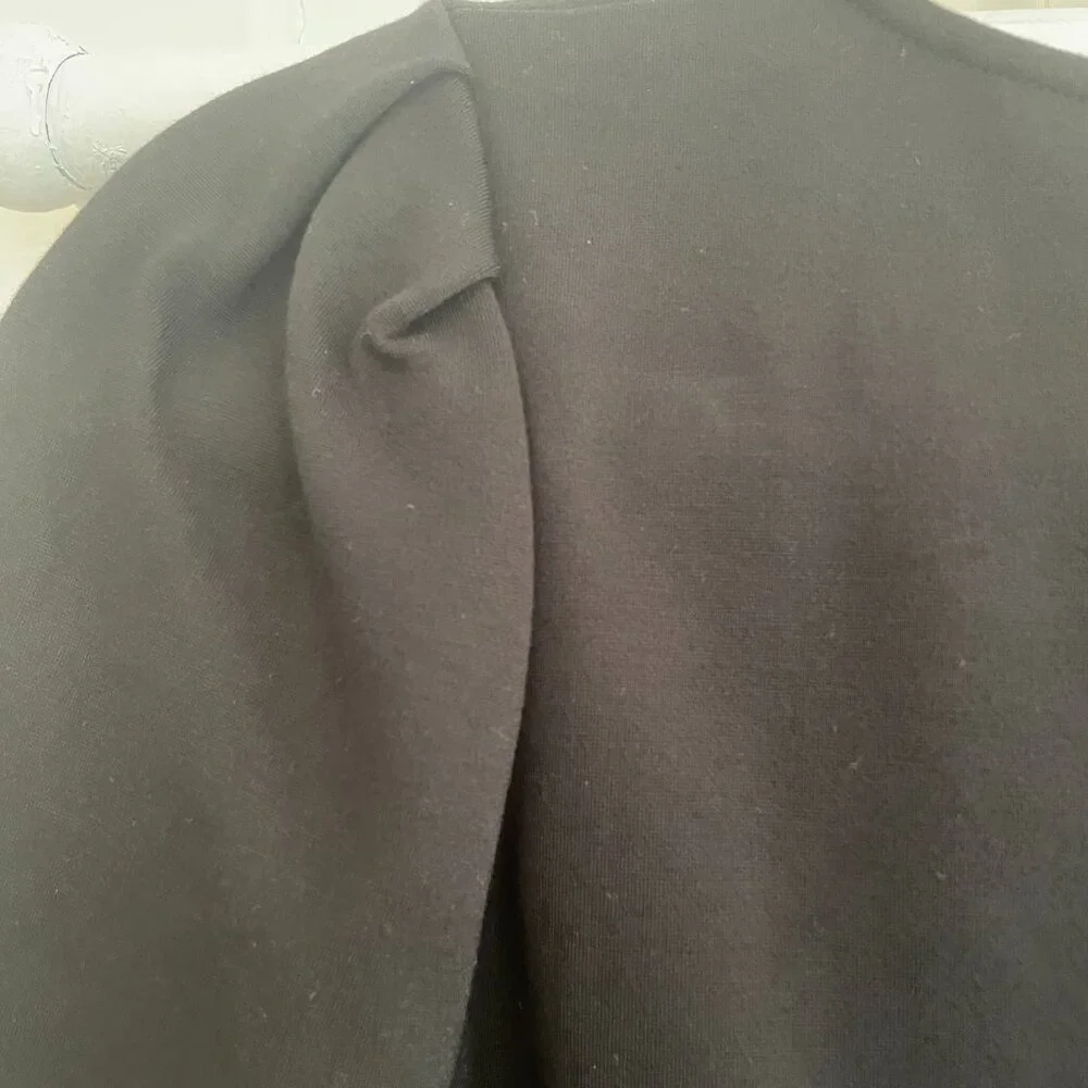 J.Crew Puff-Sleeve Ponte Top | Black| X-Small | NWOT - Picture 4 of 6